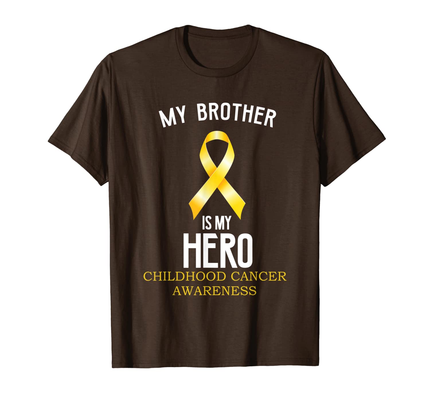 

childhood cancer awareness my brother is my hero t-shirt, White;black