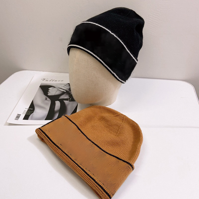 

Knitted Hat Luxury Hat Cap Winter Beanie Unisex Cashmere Letters Casual Outdoor Bonnet Black Brown Knit Hats Furry Couple Fashion High Quality Freight Free, Customize