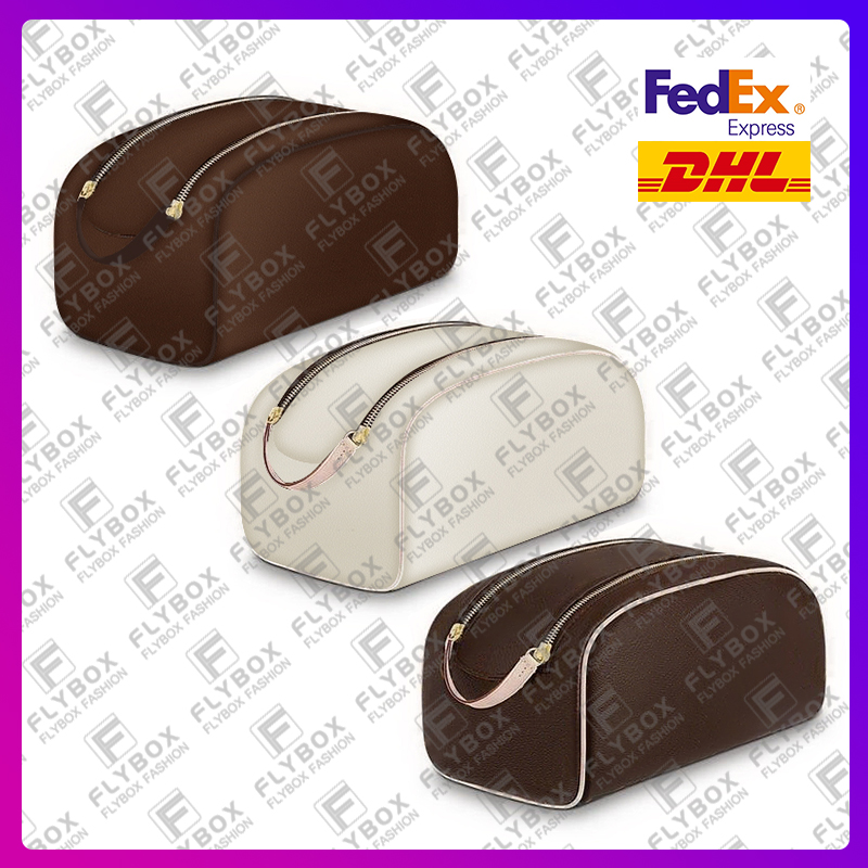 

Woman Designer Luxury Fashion Casual Cosmetic Bag Wash Bags High Quality TOP 5A M47528 Handbag Purse Key Pouch Fast Delivery, Brown checkerboard / wit / with dust bag