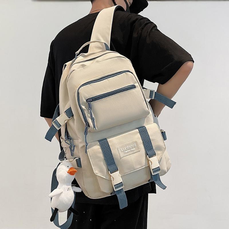 

Backpack Boy Girl Cool Harajuku College Bag Women Men Travel Waterproof Laptop Student Book Fashion Lady Female, Black