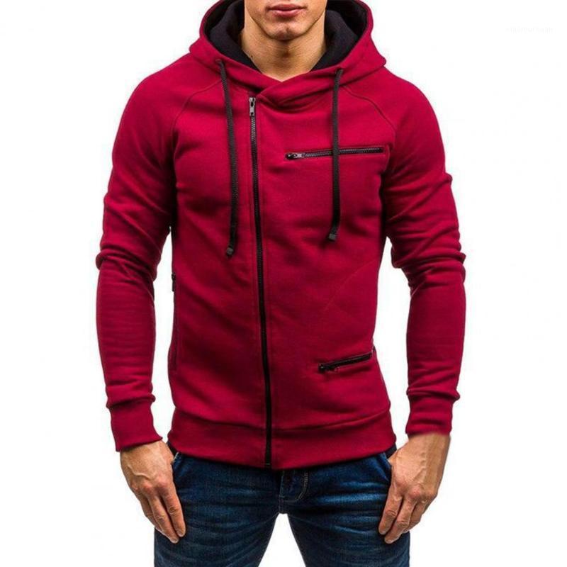 

Men's Hoodies & Sweatshirts Sports Men Hooded Coat Contrast Colors Drawstring Solid Color Long Sleeve Jogger Male Jacket Sweatshirt Winter 2, Black