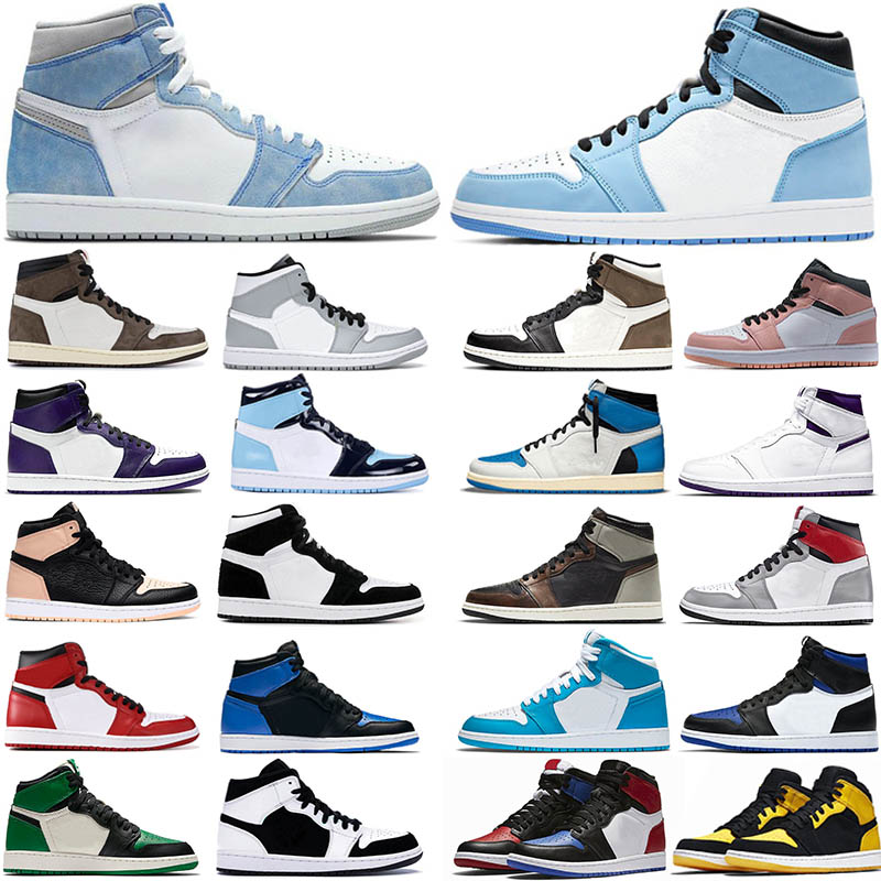 

Top Quality air jordan 1 Men Women Jumpman 1 1s High Basketball Shoes UNC University Blue Zoom Fearless Obsidian Rroyal Toe Dark Sports Trainers Sneakers No Box, With original box