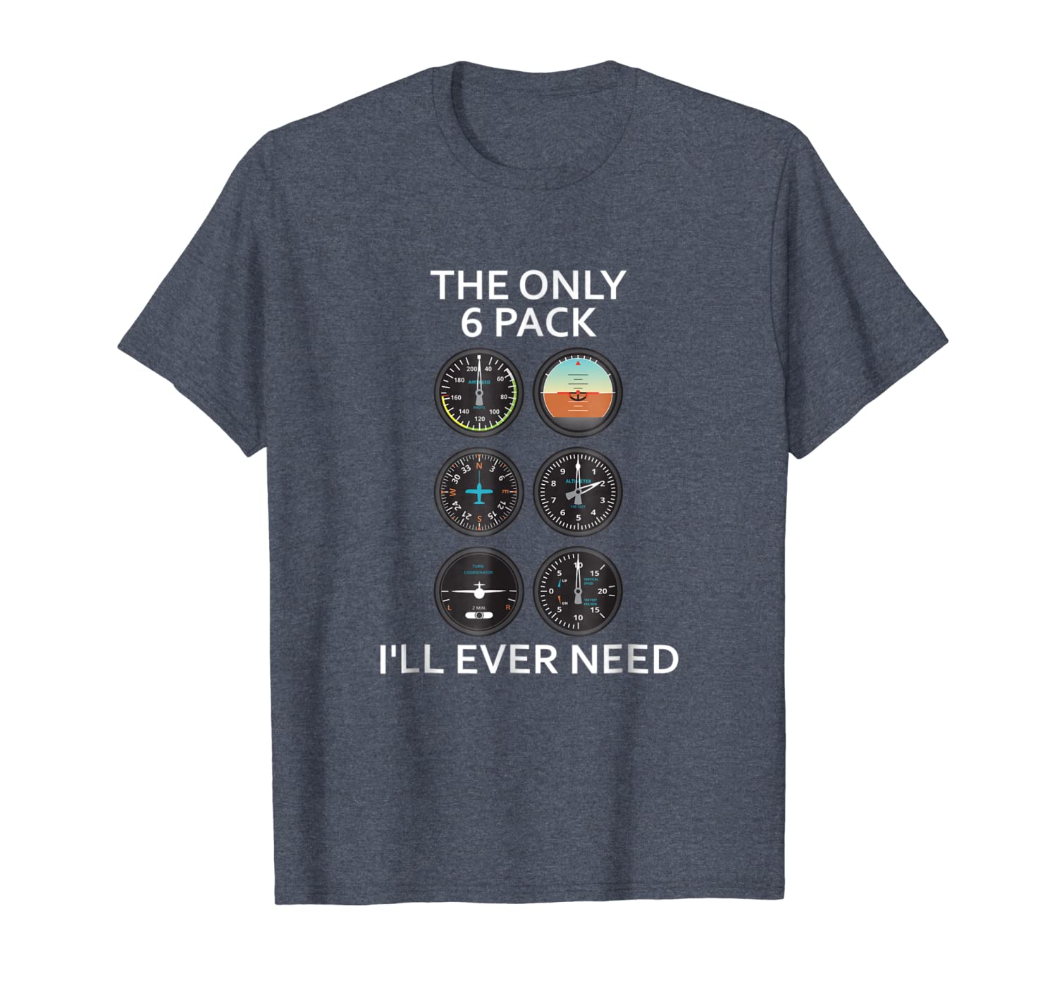 

the only 6 pack i'll ever need funny aviation t-shirt, White;black