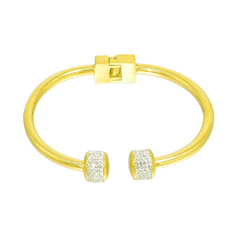 

Bangle Punk Bracelet Diamond Double Ball Stainless Steel Customized Jewelry Cuff Charm Bangles African Spain Dubai