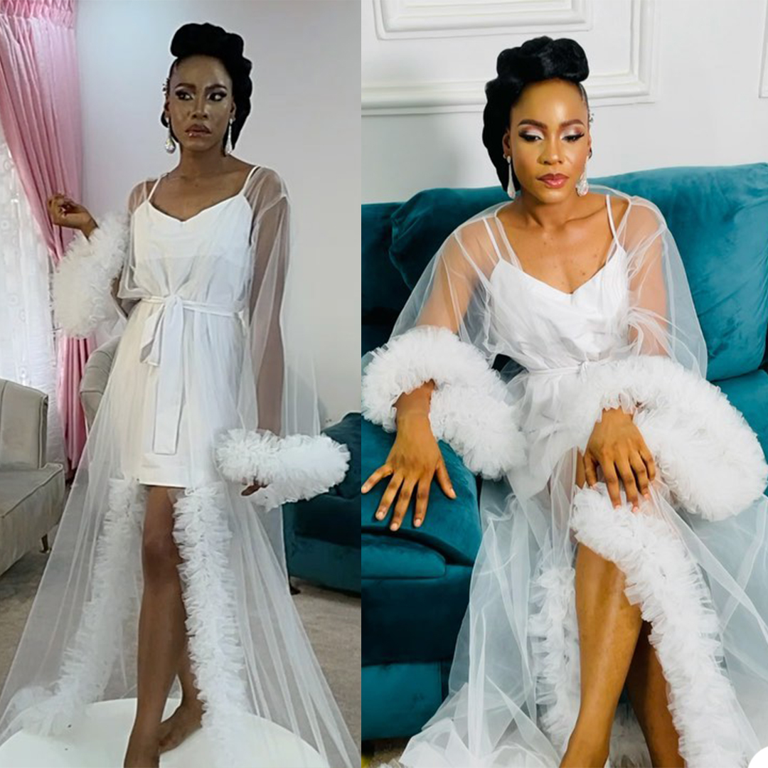 

Ivory Bridal Women Sleepwear Tiered Ruffles Long Sleeve Nightdress For Pregnant Wedding Party Evening Dress Wear Two Pieces