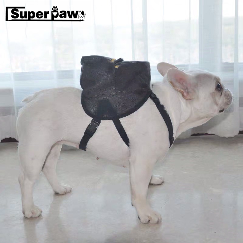 

Fashion Pet Dog PU eather backpack Harness Bag Adjustabe Bags For Puppy Sma Medium Dogs Schnauzer French Budog Pug ZB01