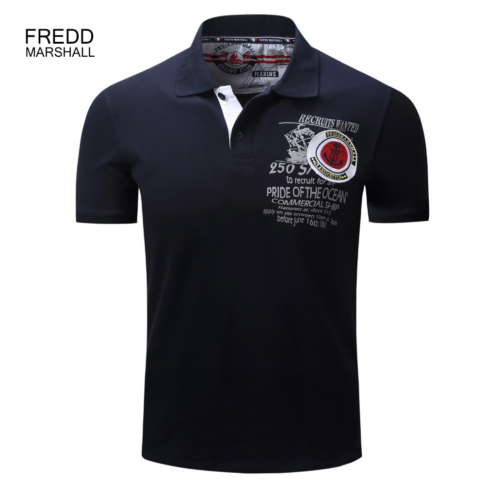 

Men Shirts Summer Short Sleeve Polo Shirt Brand High Quality Mens Solid Male Homme Casual 100% Cotton Plus Size 210518, Royal bule
