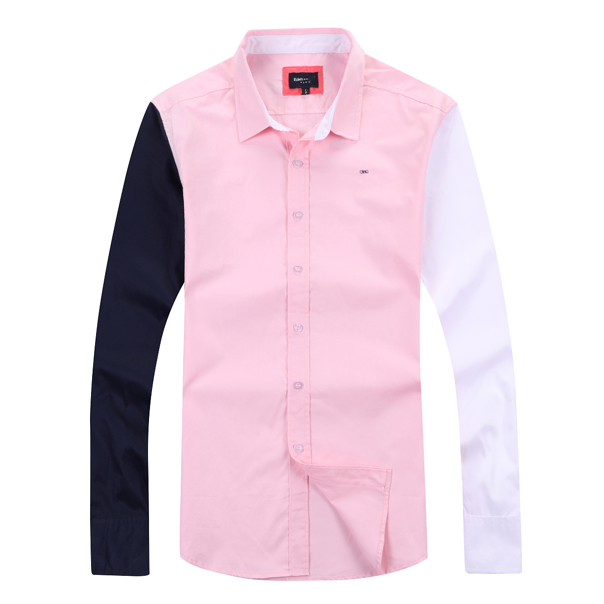 

Eden long Sleeve Men's Shirts Homme Chemise France Style High Quality Nice Design Business Fashion Casual Pure Cotton Summer size M to  Three color Men Shirt, White