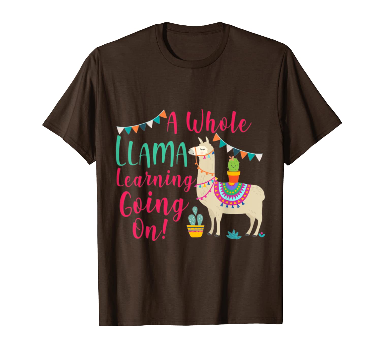 

a whole llama learning going on students teachers t-shirt, White;black