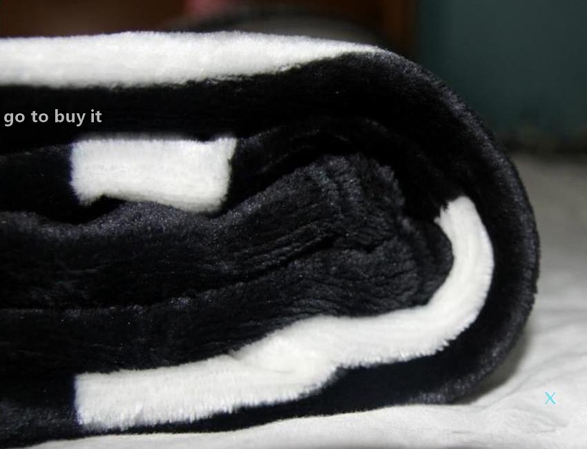 

Black Throw Flannel Fleece Blanket 2size - 150x200cm No Dust Bag C Style Logo For Travel Home Office Nap Blanket 13