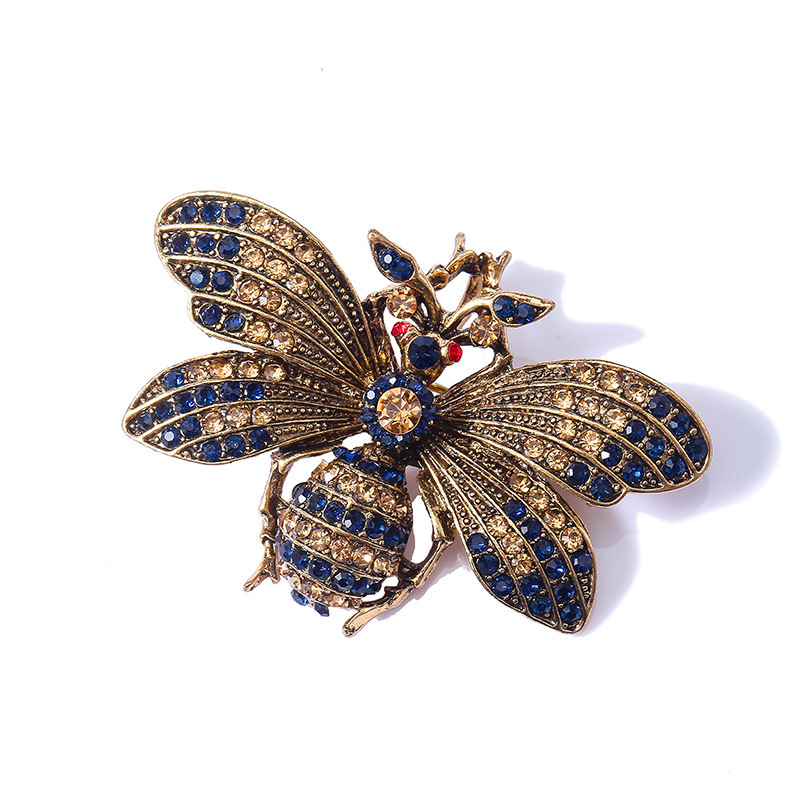 

Rhinestone Bee Brooch Insect Brooches For Women Men Vintage Metal Pin Scarf Clip Clothes Accessories