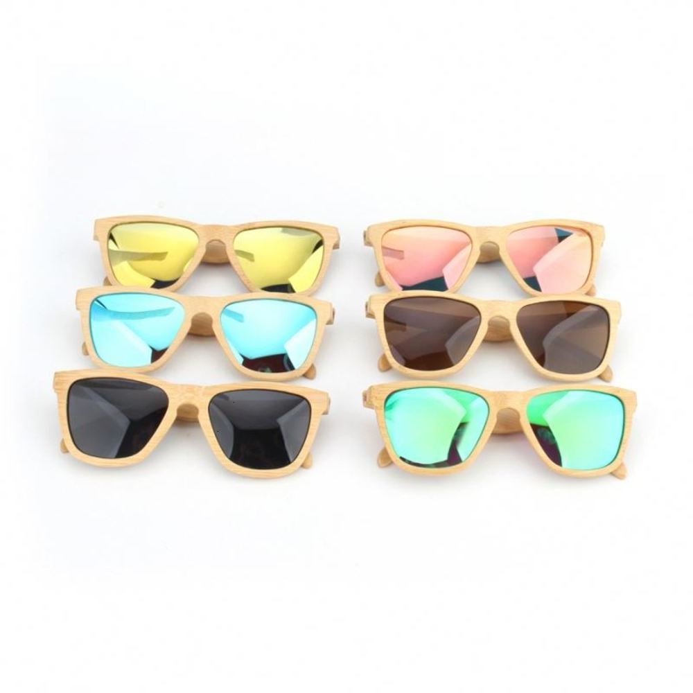 

Highend accessories New Dign custom Eyewear Mirror Sun Glass UV Protect Natural Wood Bamboo Polarized Sunglass, Black