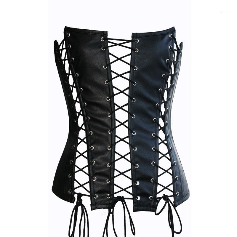 

Steampunk Corsets Tops Women Sexy Gothic Lace-up Lingerie Bustier Hollow Out Black Corselet Overbust Clubwear Bustiers &