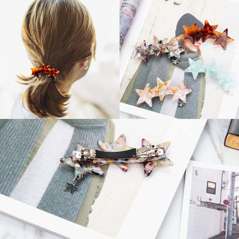 

Trendy Star Acetate Big Hair Clip For Women Fashion Elegant Girls Barrettes Hairpins Accessories Head Wear