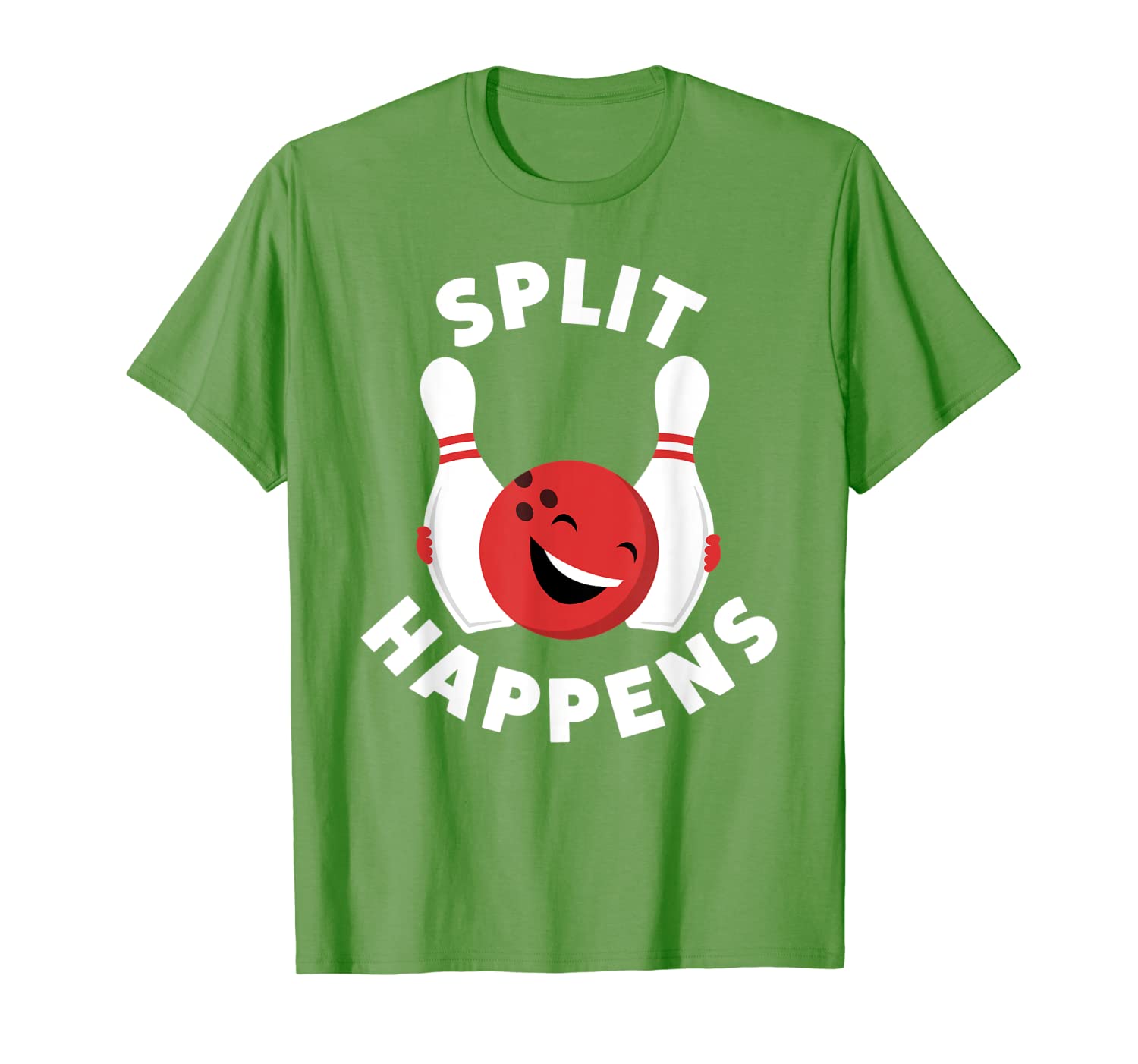 

split happens | funny bowling shirt for men and women, White;black