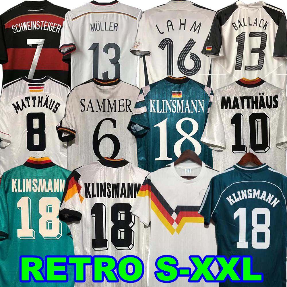 

Retro Littbarski BALLACK Soccer Jersey KLINSMANN Matthias 1990 1994 1998 2014 shirts KALKBRENNER Football Germany 1996 2004 Möller Bierhoff HASSLER Brehme 06, 2006 home