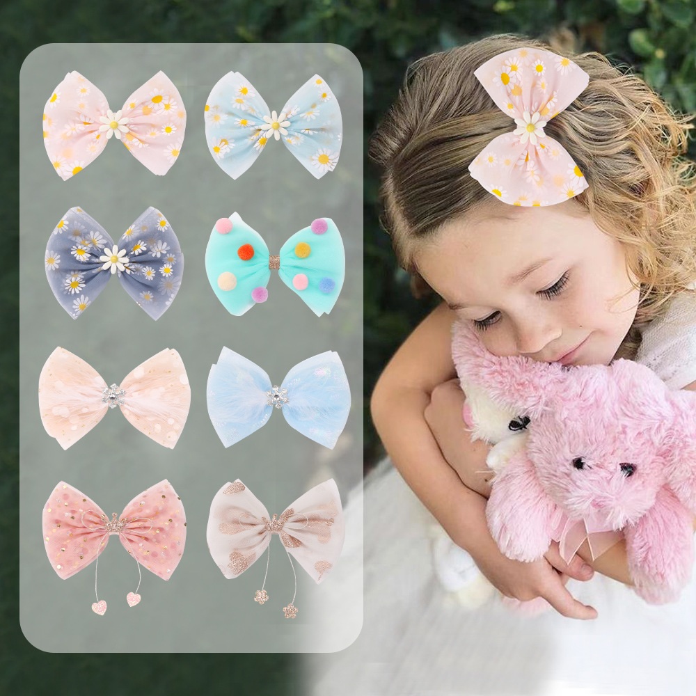 

Free DHL MQSP Children Princess Hair Accessories Floral Sequins Glitter High-end Designer Kids Cute Quality Hairpin