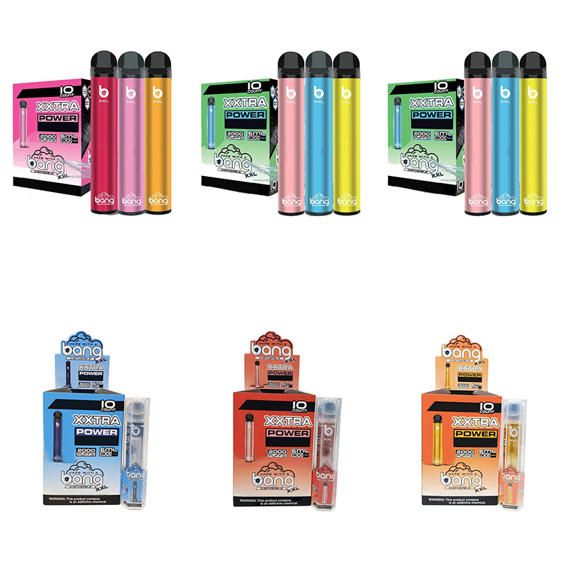 

dropshipping Disposable Vape Bang XXL e cigarettes vapes pen starter kit Device 2000 Puffs 800mAh Power Battery 6ml Pods Cartridge Vapor wholesale