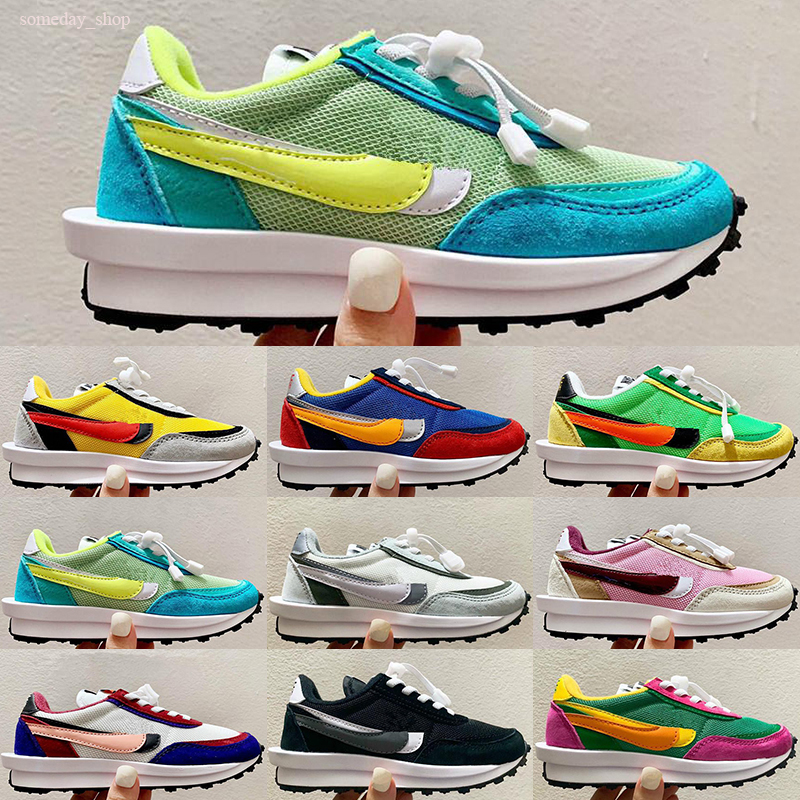 

Childrens SC x LDWaffles Little Kids Running shoes Boys Girls Green Gusto Infants Sneaker Pine LDWAFFLE/SC LDV Waffles Sports Trainers, Black
