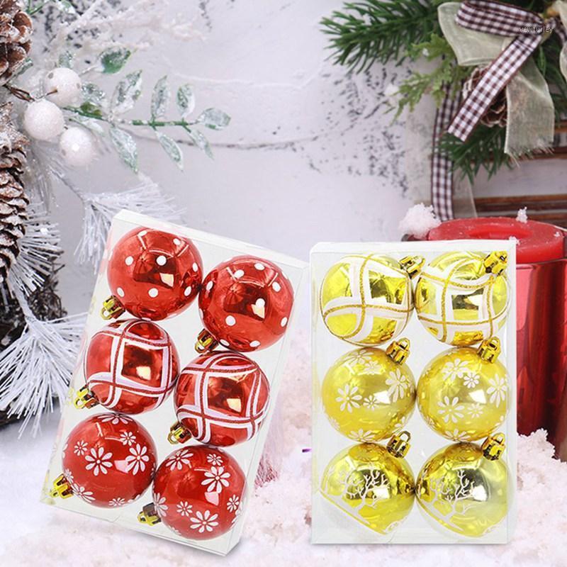 

Party Decoration 6pcs/lot 6cm Christmas Tree Decor Ball Bauble Xmas Hanging Ornament Decorations For Home