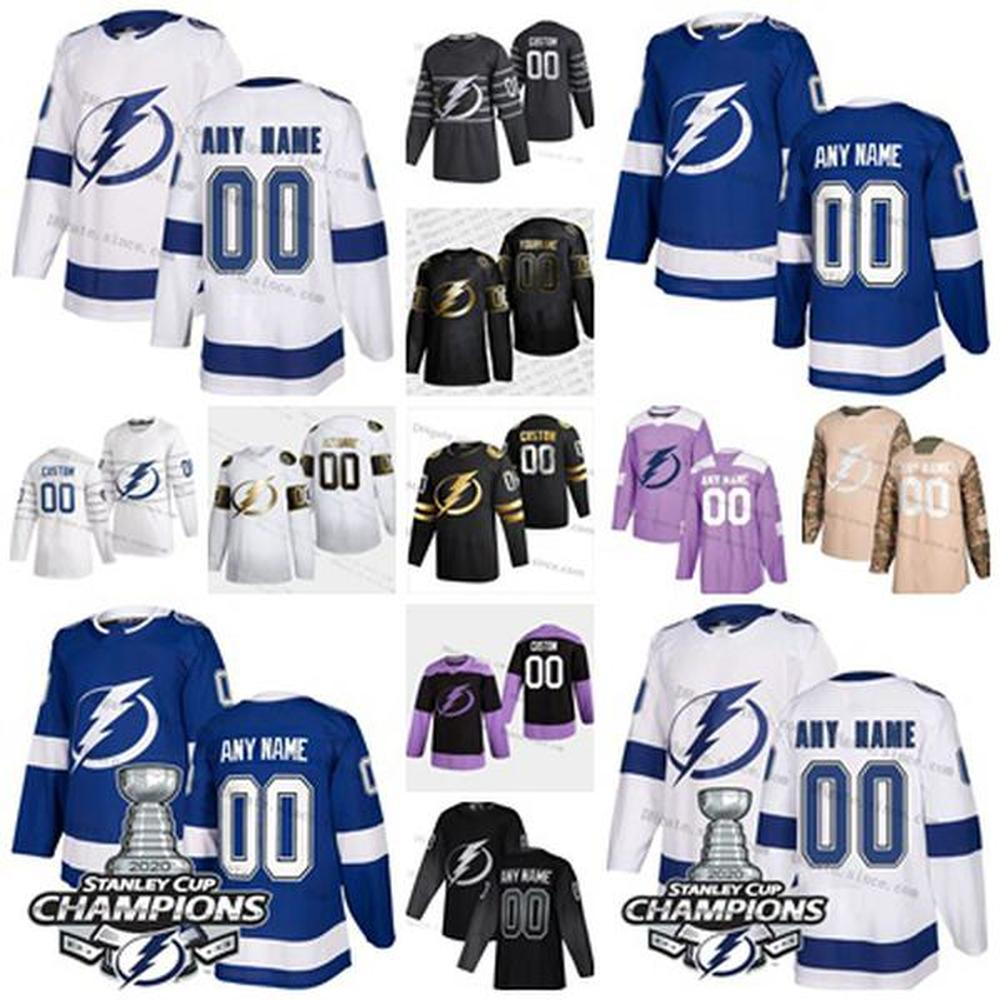 

Tampa Bay Lightning Steven Stamkos Hockey Jersey Johnson Point Kucherov Hedman Golden Limited Custom Name Number Goalie-cut Men Women Youth, Style for--golden editon white