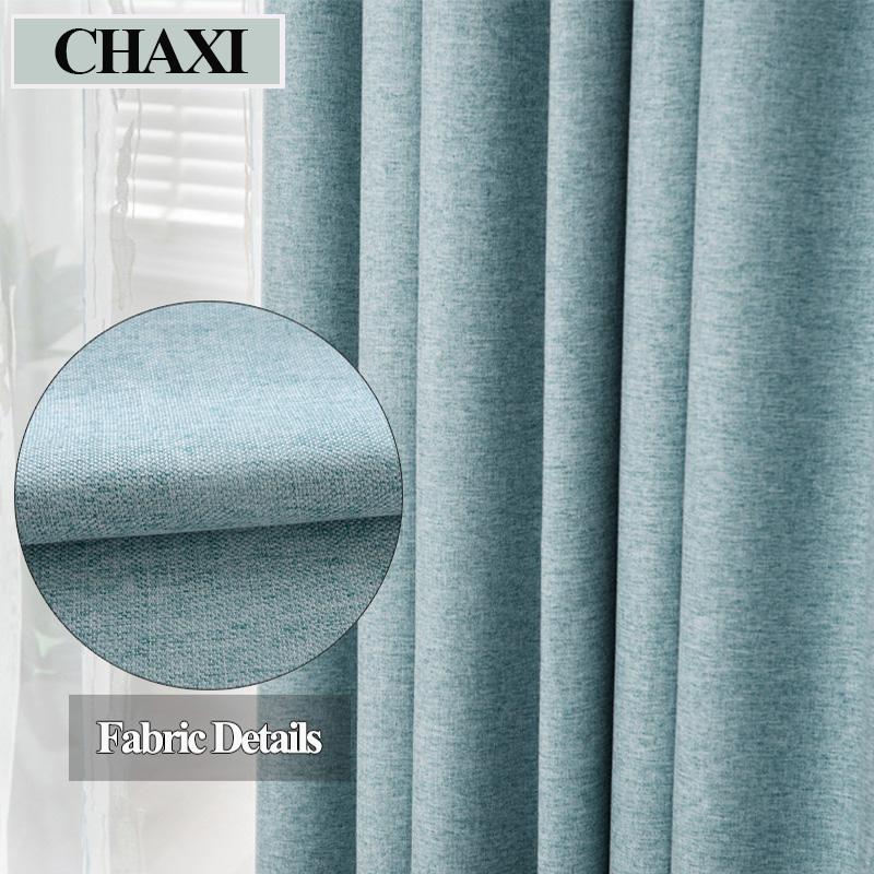 

Curtain & Drapes CHAXI Faux Linen 80%-85% Blackout Thermal Insulated Soundproof Window Blinds For Bedroom Living Room Custom Made