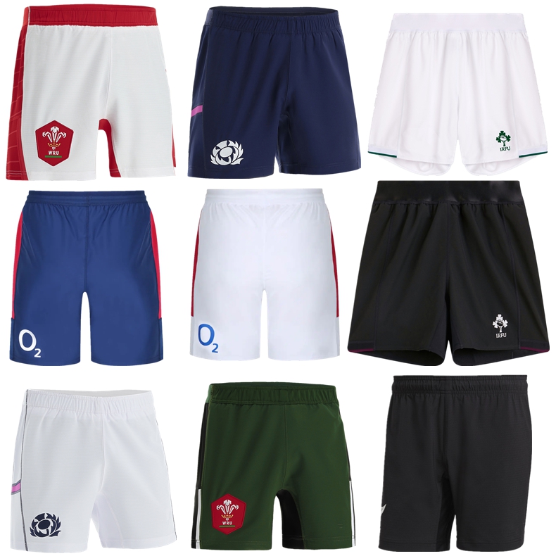 

2021 2022 Scotland England rugby shorts 21 22 Ireland wales size S-3XL new zealand home away training pants, Black;white