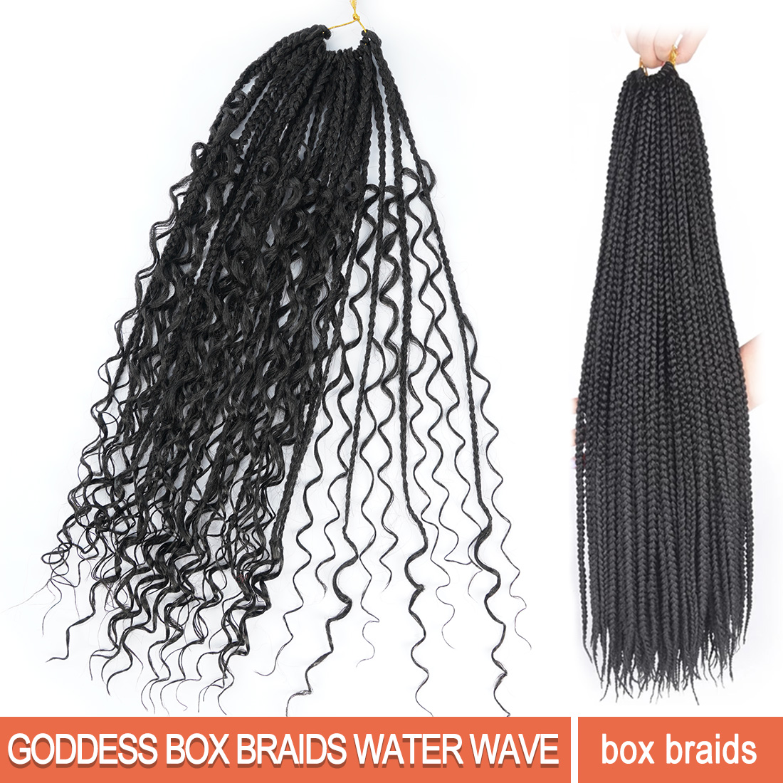 14 24 Inch Curly Jumbo Box Braids Crochet Hair Braids Extensions Fake Hair Braiding Hair Pre Stretched Kanekalon Butterfly Locs-image-736898252