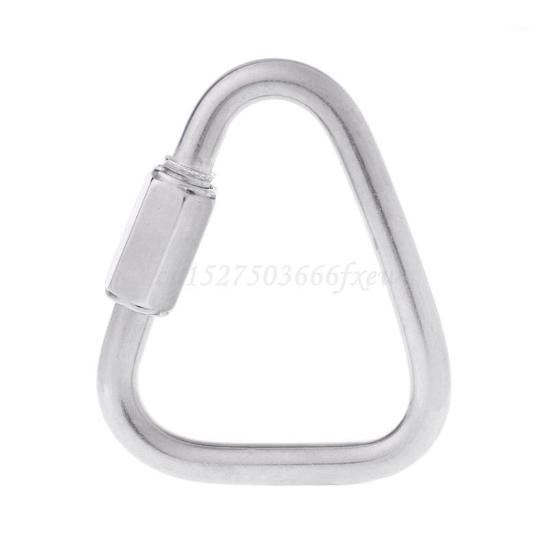 

Stainless Steel Screw Lock Triangle Carabiner Climbing Gear Safety Snap Hook Cords, Slings And Webbing1