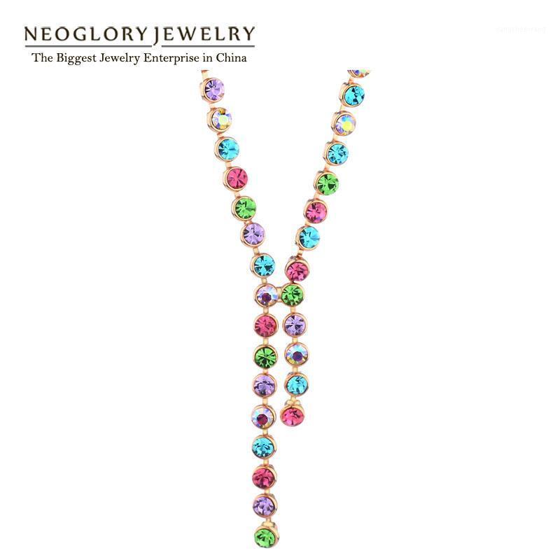 

Neoglory MultiColor Colorful Short Bead Necklaces Teens Girls Fashion Charm Gift Mother Jewelry 2021 CLE Colf QC2 Chains