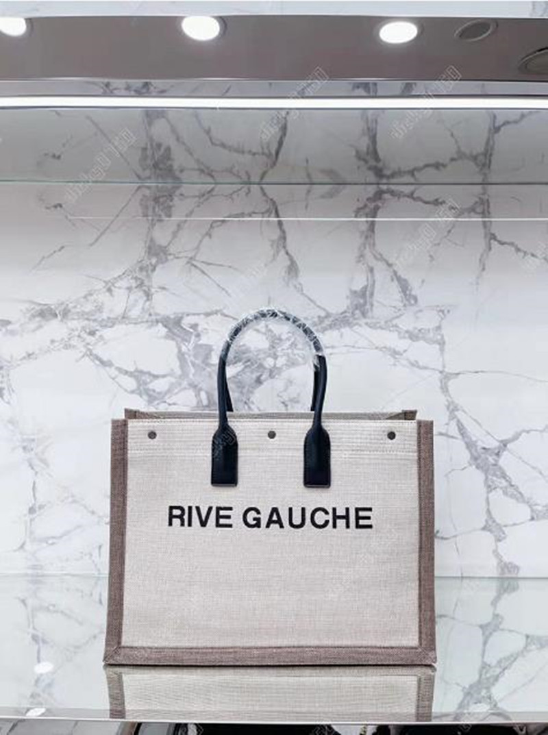

Luxury Top Quality Women Handbags Rive Gauche Tote Shopping Bag Handbag Famous Fashion Linen Large Beach Bags Designer Travel Crossbody Shoulder Wallet Purses, Customize
