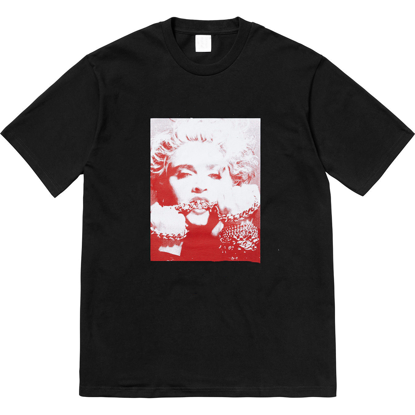 

[High-quality streetwear] Sup Tee Madonna signed short sleeve photo Character portrait classic T-shirt for men and women couples T-shirts, White