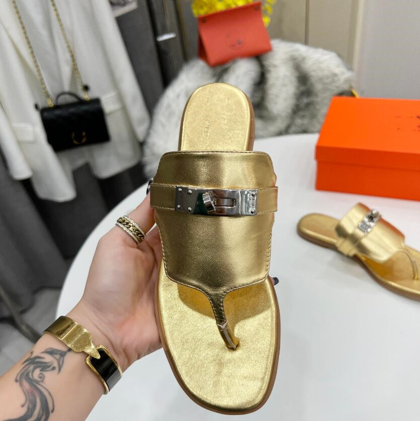 

Gold Silver Brown Black Sandals Women Men Slippers blossom mix 6 models flower animals Slide Summer Fashion Wide Flat Slippery Slipper with box