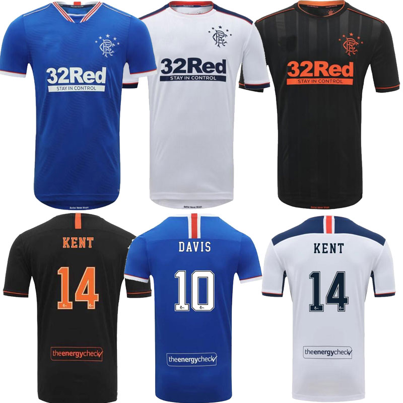 

20/21 Glasgow Rangers special champion version soccer jersey DEFOE HAGI MORELOS KENT STEWART Adult + Kids Kits Women football jerseys, Black;yellow