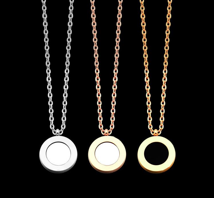 

High Polished Classic Design Women Earrings Necklace Stainless Steel Gold Silver Rose Colors Sets Heart Love Pendant Trendy Jewelry Wholesale
