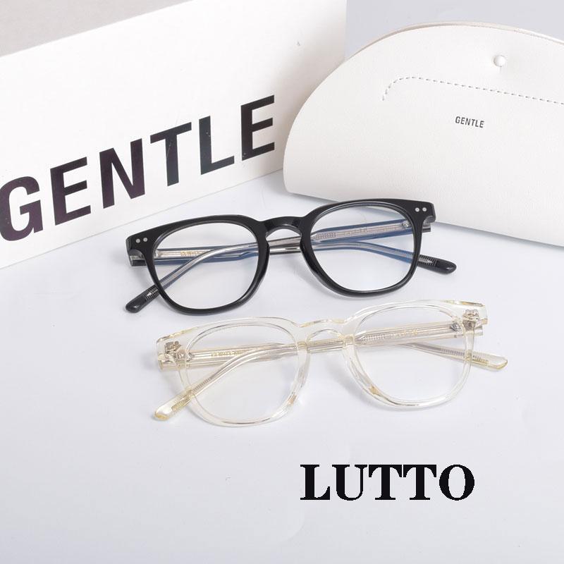 

Fashion Sunglasses Frames 2021 Korean Brand Optical Eyeglasses Frame LUTTO Acetate Myopia Reading Presciption Eyewear With Case