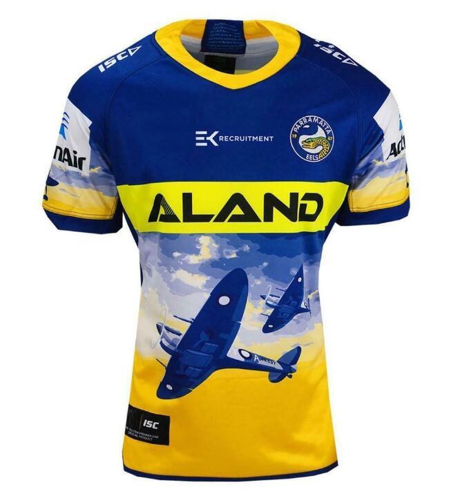 

2021 Parramatta Eels ANZAC Commemorative Edition Super Rugby Jersey Shirt Shorts Maillot Camiseta Maglia Tops S-5XL Trikot Camisas, Black;gray