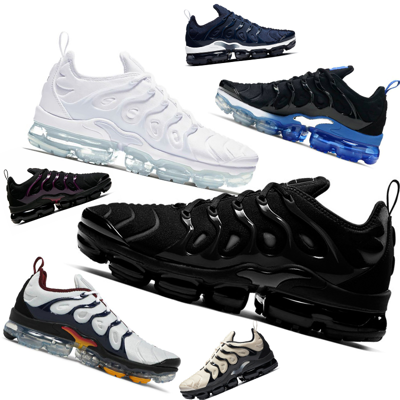 

Vapor Plus Tn Men Women Running Shoes Triple Black White DMP Orlando Magic Platinum Midnight Navy Hyper Violet Mens womens Trainers Sports Sneakers, Clean blue