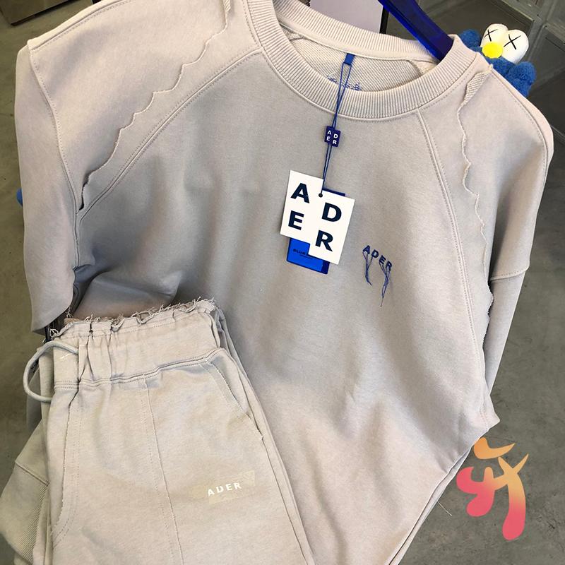 

Men's Hoodies & Sweatshirts ADER ERROR Oversize Tassel Embroidery Pullover Women's Adererror Casual Loose Solid Color Tops, Black