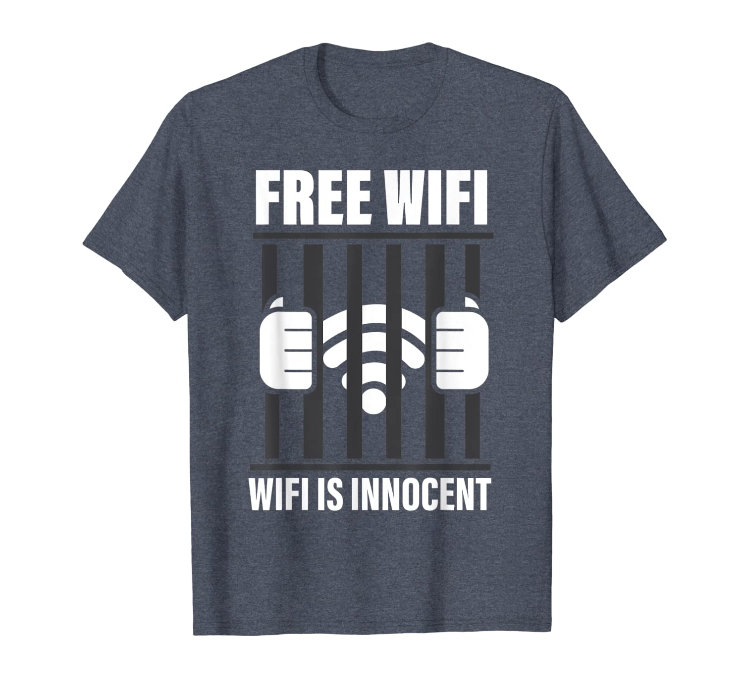 

wifi is innocent t-shirt computer nerd wireless gift, White;black
