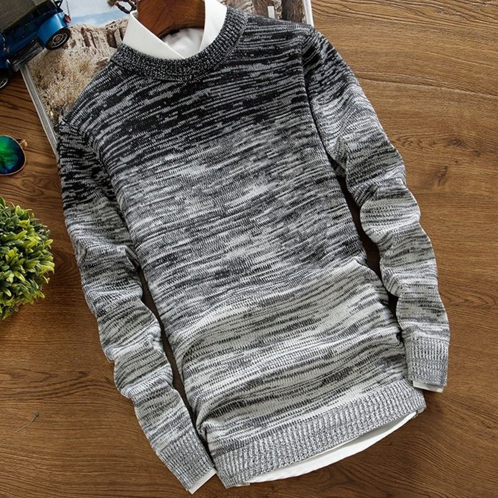 

Men's Sweaters Men in long sleeves sweater crew neck streetwear clothes Korean fashion fine fit 2QLH, 1# shoe box
