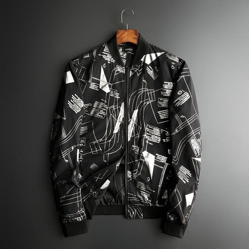 

Men's Jackets Line Printing Casual Coat Flower Slim Fit Pattern 5xl Black Bomber Jacket 2021 Spring Autumn Men, 2023 picture color