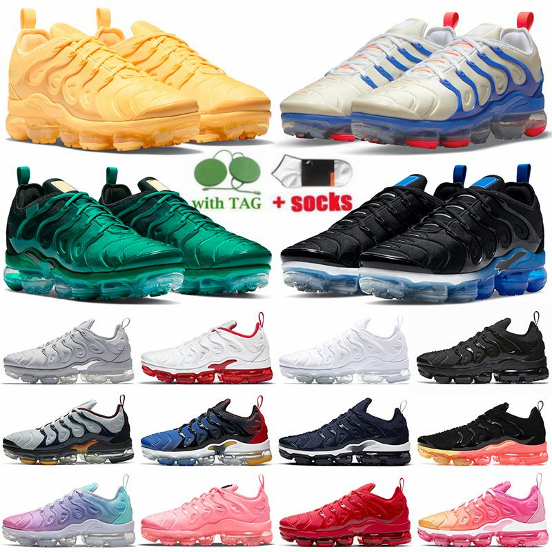 

AM Vapormaxs TN Plus Running Shoes Men Women Triple Black Coquettish Purple Cherry Yolk Bubblegum Pastel Womens Vaopr Sports Trainers Sneakers Size 36-45, 10