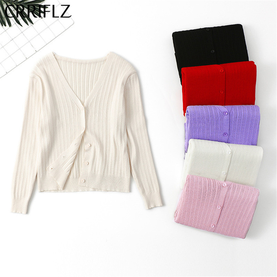 

sweater women' jacket autumn style Korean version of long-sleeved solid color knitted cardigan with a coat 210520, Apricot