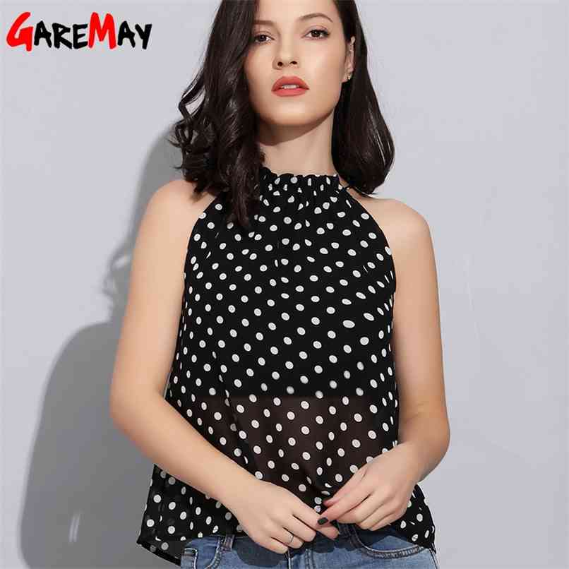 

Black and White Women Summer Polka Dot Blouse Chiffon Top Casual Female Off the Shoulder Tops For Sexy s 210607