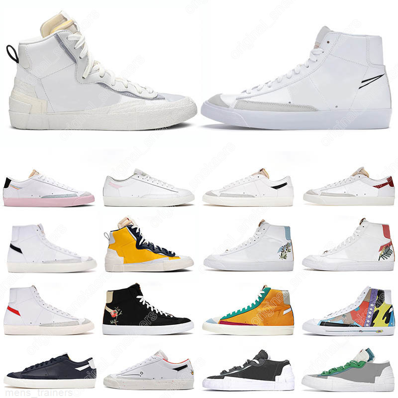 

Blazer Mid 77 Vintage Low Men Women Casual Shoes Forest Green Habanero Red Pacific Blue Optic Yellow Multi Color Pink Foam Mens, #23