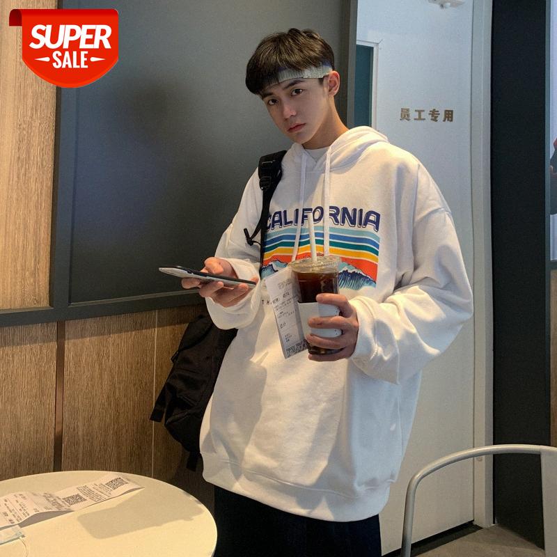 

INTFEDAY Dongdaemun flow hooded sweater men and women bf contrast printing hoodie #Ta1c, Black