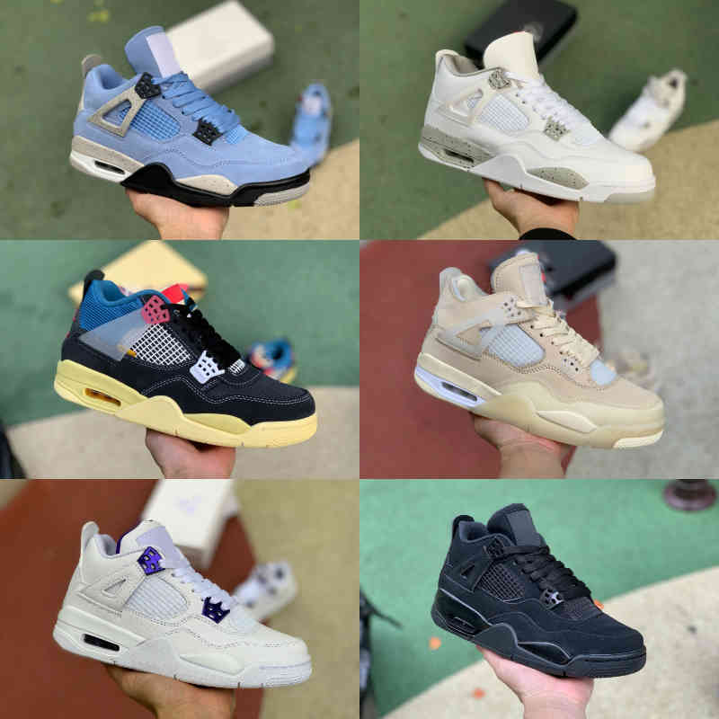 

Top Quality University Blue 4 4s Basketball Shoes Mens Women UNIVERSITY BLUE White Oreo What The BORDEAUX GUAVA ICE Union LA NOIR TAUPE HAZE Desert Moss Sneakers, What the 4