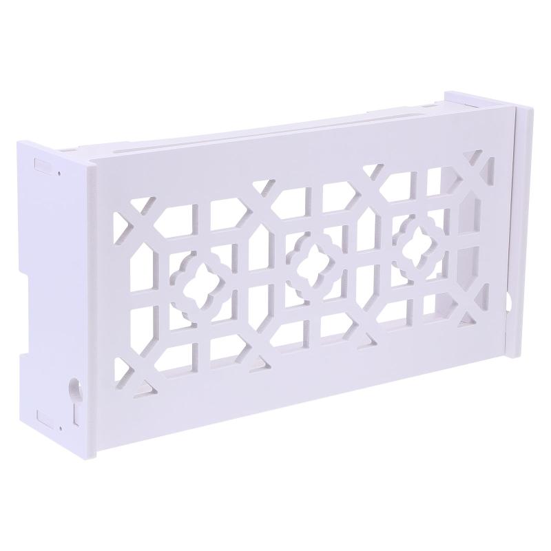 

Car Organizer 1Pc Punch-free Wall Rack TV STB Holder Bedroom Storage Wall-mounted (White)