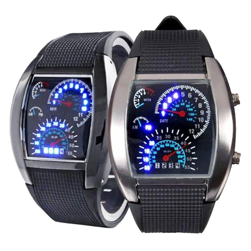 

Wristwatches Luxury Men's Watches Sport Watch Men Fashion Women Silicone Quartz Wrist Time Date And Week Showing, Black